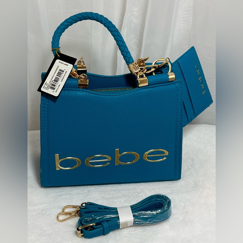 Bebe Fabiola Top Handle Crossbody - Capri Blue - NWT